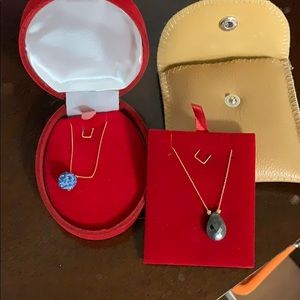18k gold 2 necklaces